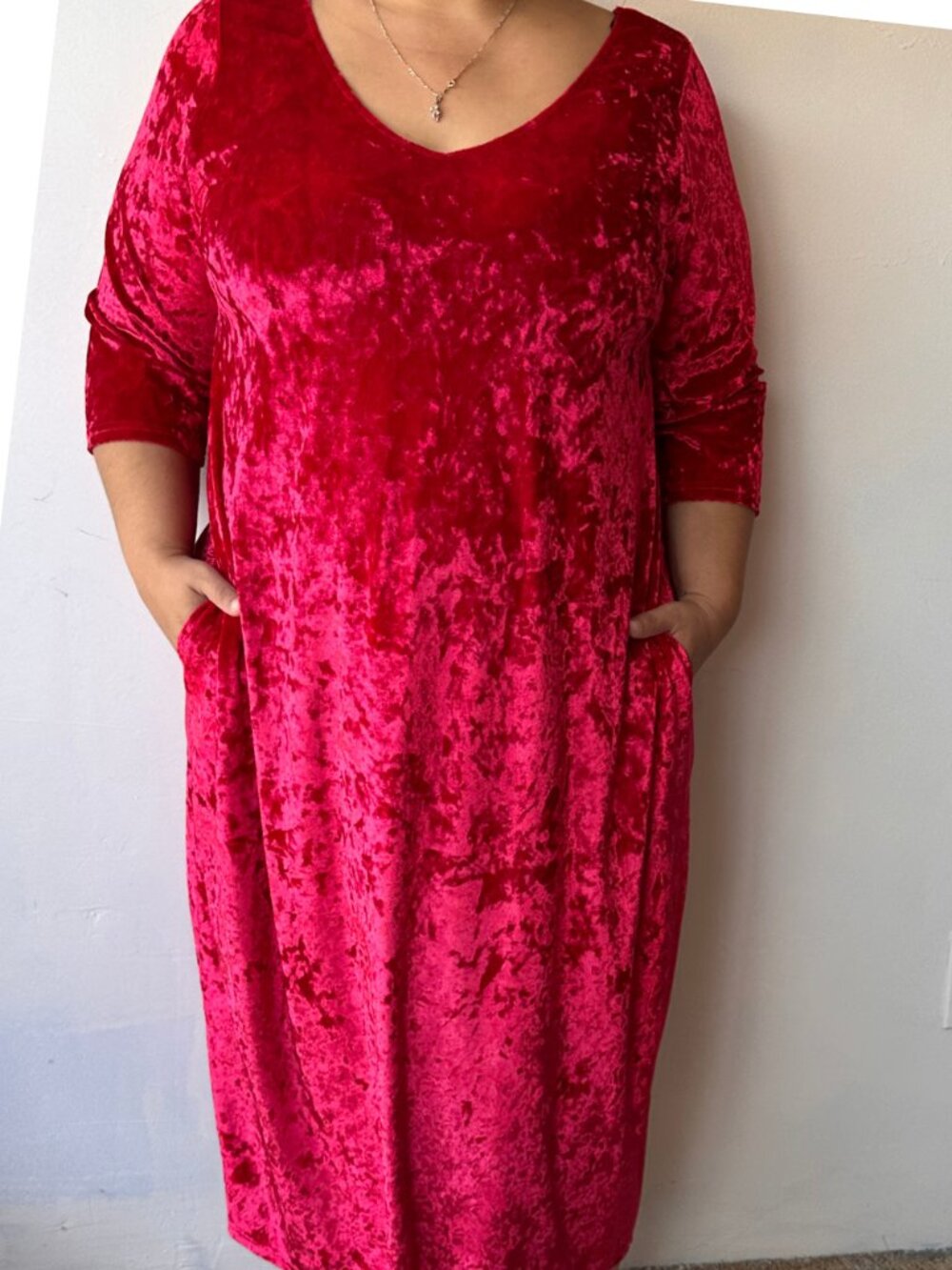 Peridot Velvet red dress 3X